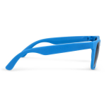 Sonnenbrille in vielen Farben mit schwarzer UV400-Linse farbe hellblau dritte Ansicht