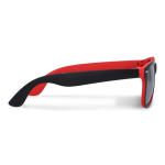 Bicolore Sonnenbrille mit UV400-Polarized-Gläsern, personalisierbar farbe rot dritte Ansicht