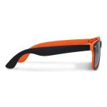 Bicolore Sonnenbrille mit UV400-Polarized-Gläsern, personalisierbar farbe orange dritte Ansicht
