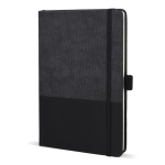 A5-Notizbuch aus Kunstleder, liniert farbe schwarz