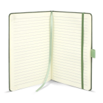 A5-Notizbuch aus Kunstleder, liniert farbe olivgrün vierte Ansicht