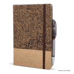 A5-Notizbuch mit Kork- und Cover aus Kaffeeschalen, liniert farbe natürliche farbe fünfte Ansicht
