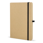 A5-Karton-Notizbuch mit Farbakzenten, liniert farbe schwarz