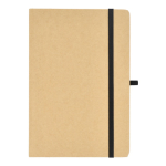 A5-Karton-Notizbuch mit Farbakzenten, liniert farbe schwarz zweite Ansicht