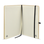 A5-Karton-Notizbuch mit Farbakzenten, liniert farbe schwarz vierte Ansicht