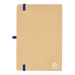 A5-Karton-Notizbuch mit Farbakzenten, liniert farbe blau dritte Ansicht