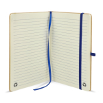 A5-Karton-Notizbuch mit Farbakzenten, liniert farbe blau vierte Ansicht