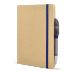A5-Karton-Notizbuch mit Farbakzenten, liniert farbe blau fünfte Ansicht