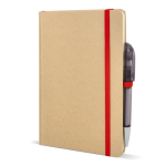 A5-Karton-Notizbuch mit Farbakzenten, liniert farbe rot fünfte Ansicht