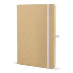 A5-Karton-Notizbuch mit Farbakzenten, liniert farbe weiß