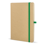 A5-Karton-Notizbuch mit Farbakzenten, liniert farbe grün