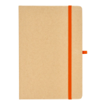 A5-Karton-Notizbuch mit Farbakzenten, liniert farbe orange zweite Ansicht