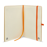 A5-Karton-Notizbuch mit Farbakzenten, liniert farbe orange vierte Ansicht