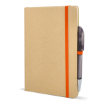 A5-Karton-Notizbuch mit Farbakzenten, liniert farbe orange fünfte Ansicht