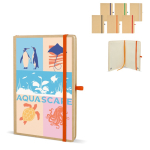 A5-Karton-Notizbuch mit Farbakzenten, liniert