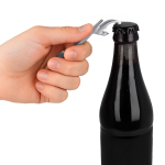 Schlüsselanhänger mit Flaschen und Dosenöffner aus Alu farbe silber dritte Ansicht