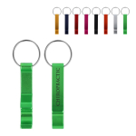 Schlüsselanhänger mit Flaschen und Dosenöffner aus Alu