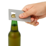 Kreditkarten-Flaschenöffner aus Edelstahl farbe silber zweite Ansicht