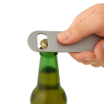 Flaschenöffner aus Edelstahl zum Personalisieren farbe silber zweite Ansicht