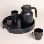 Thermo-Karaffe mit markanten Längsstreifen 1,5 L farbe schwarz zweite Ansicht