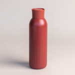 Thermoflasche aus recyceltem Stahl mit Druckverschluss 500 ml farbe dunkelrot zweite Ansicht