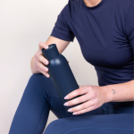 Thermoflasche aus recyceltem Stahl mit Druckverschluss 500 ml farbe dunkelblau zweite Ansicht