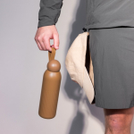 Monochrome Thermoflasche aus Stahl mit Runddeckel 500 ml farbe braun zweite Ansicht