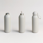 Monochrome Thermoflasche aus Stahl mit Runddeckel 500 ml farbe beige zweite Ansicht