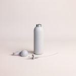 Monochrome Thermoflasche aus Stahl mit Runddeckel 500 ml farbe beige dritte Ansicht