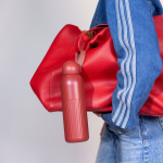 Monochrome Thermoflasche aus Stahl mit Runddeckel 500 ml farbe dunkelrot vierte Ansicht