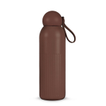 Monochrome Thermoflasche aus Stahl mit Runddeckel 500 ml farbe dunkelbraun