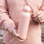 Monochrome Thermoflasche aus Stahl mit Runddeckel 500 ml farbe pastellrose dritte Ansicht