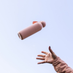 Monochrome Thermoflasche aus Stahl mit Runddeckel 500 ml farbe pastellrose vierte Ansicht