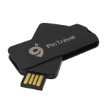 Individueller USB-Stick aus Kunststoff im Drehdesign, Made in Europe farbe schwarz Ansicht mit Logodruck