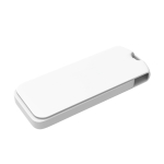 Individueller USB-Stick aus Kunststoff im Drehdesign, Made in Europe farbe weiß Detailansicht