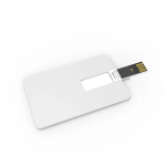 Individuelle ultradünne USB-Karte, Made in Europe farbe weiß linke vordere Winkelansicht