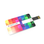 Individuelle ultradünne USB-Karte, Made in Europe farbe weiß Ansicht mit Logodruck