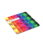 Individueller quadratischer USB-Stick ausklappbar, Made in Europe farbe weiß Ansicht mit Logodruck