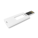 Individuell gefertigter USB Stick im Mini Card Format aus Europa farbe weiß linke hintere Winkelansicht