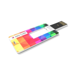 Individuell gefertigter USB Stick im Mini Card Format aus Europa farbe weiß Ansicht mit Logodruck