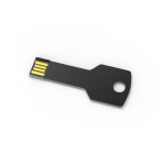 USB Stick aus Metall im Schlüsselformat, individuell gefertigt, Europa farbe schwarz rechte vordere Winkelansicht
