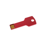USB Stick aus Metall im Schlüsselformat, individuell gefertigt, Europa farbe rot linke vordere Winkelansicht
