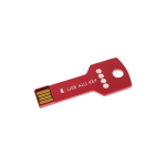 USB Stick aus Metall im Schlüsselformat, individuell gefertigt, Europa farbe rot Ansicht mit Logodruck