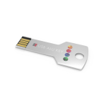 USB Stick aus Metall im Schlüsselformat, individuell gefertigt, Europa farbe silber Ansicht mit Logodruck