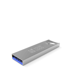 Individuell gefertigter USB Stick aus Metall mit Befestigungsloch farbe silber Ansicht mit Druckbereich