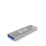 Individuell gefertigter USB Stick aus Metall für den Schlüsselbund farbe silber Ansicht mit Druckbereich