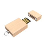 Holz-USB mit Magnetverschluss, hergestellt in Europa farbe heller holzton linke hintere Winkelansicht