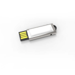 Metall-USB im abnehmbaren Format, hergestellt in Europa farbe silber linke vordere Winkelansicht