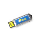 Metall-USB im abnehmbaren Format, hergestellt in Europa farbe silber Ansicht mit Logodruck