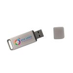Custom made USB Stick aus Metall mit Schutzkappe, hergestellt in EU. farbe silber Detailansicht